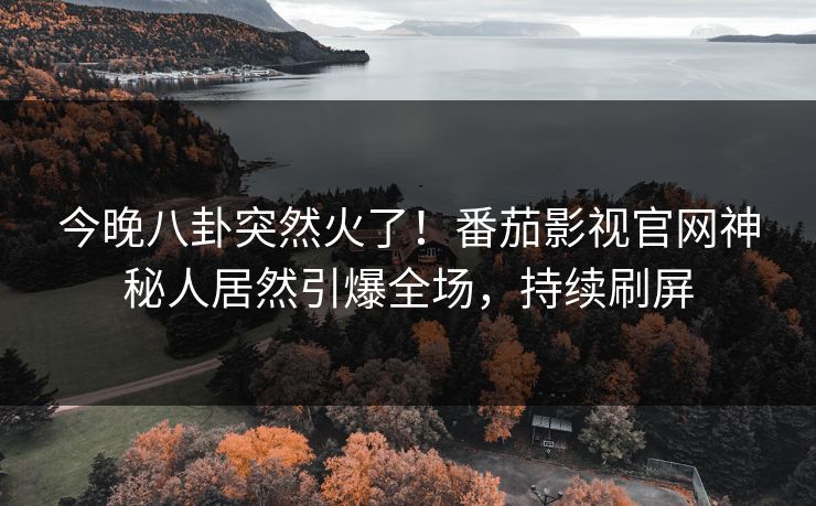今晚八卦突然火了！番茄影视官网神秘人居然引爆全场，持续刷屏