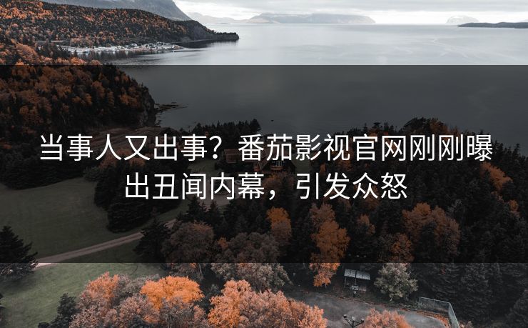 当事人又出事？番茄影视官网刚刚曝出丑闻内幕，引发众怒
